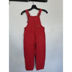 Hand Made Children’s Unisex Red Overalls Size 120